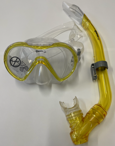Mask and Snorkel Set - Youth Seahorse Yellow (7+)